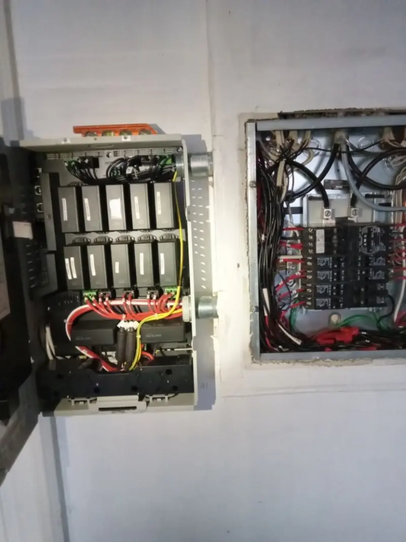 Electrical panel upgrade completed for Security Camera Wiring in Vernon